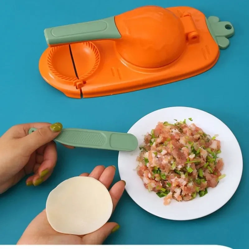 Moldeador De Dumplings Y Raviolis – 2 En 1 Manual, De Plástico Alimenticio, Fácil De Limpiar